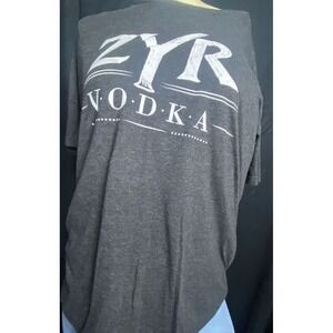ZYR Vodka T Shirt Gray Adult Size Large